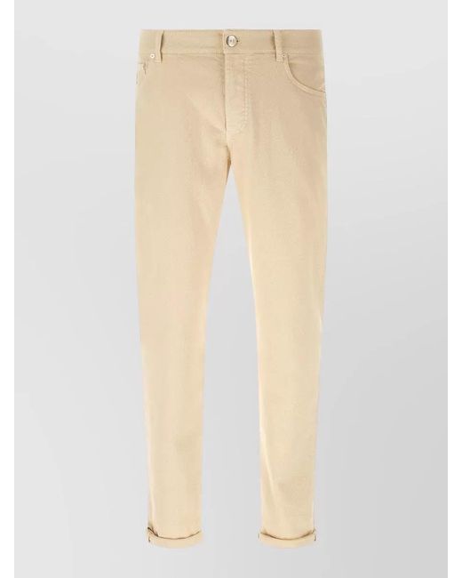 Brunello Cucinelli Natural Denim Straight-Leg Jeans for men