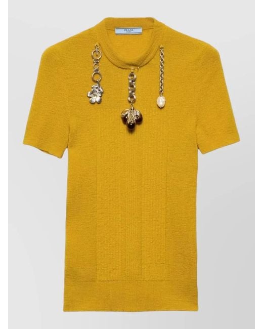 Prada Yellow Tops