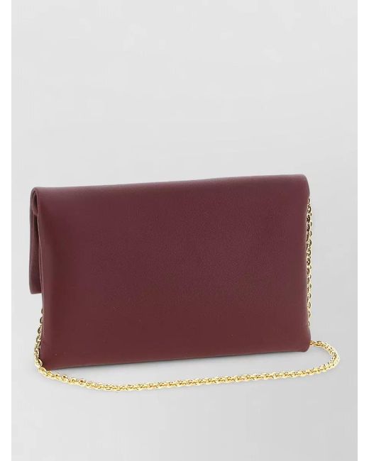 Fendi Purple Mamma Baguette Lamb Leather Clutch Bag