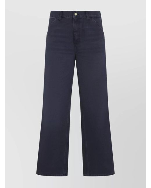 Carhartt Blue Organic Cotton Relaxed-Fit Wide-Leg Trousers for men