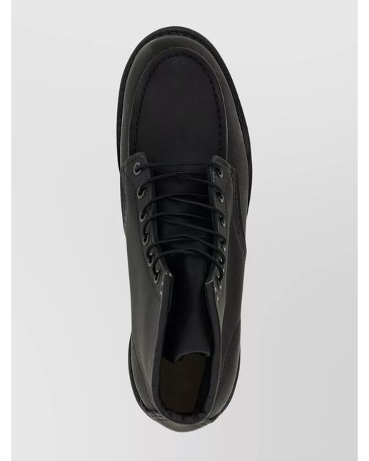 Red Wing Black Leather Classic Moc Ankle Boots for men