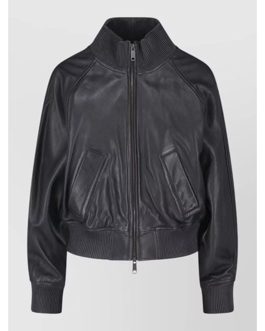 Polo Ralph Lauren Black Leather Coat