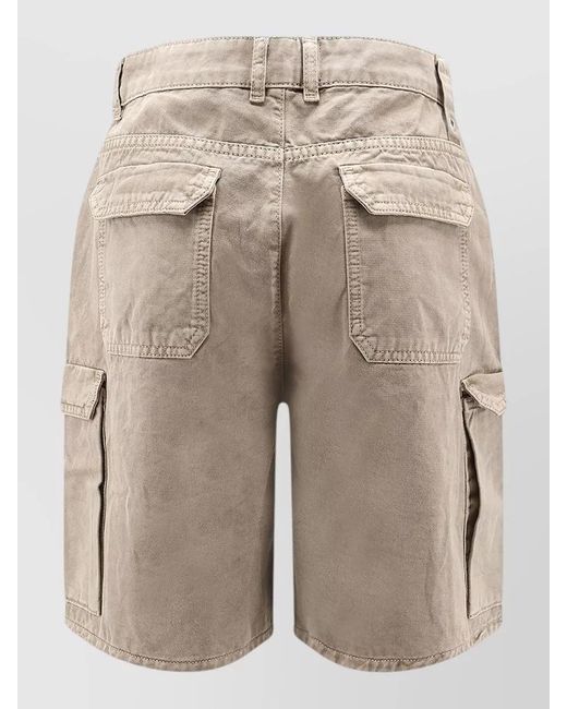 Represent Natural Cotton Bermuda Cargo Shorts Five Pocket for men