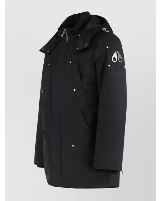 Moose Knuckles Black Down Padded Parka for men