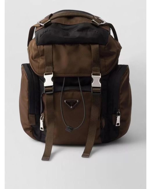 Prada Black Re Nylon Backpack Trekking Style Design for men