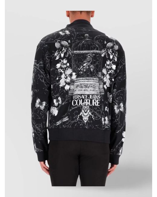 Versace Jeans Couture Black Cotton Bomber Jacket for men