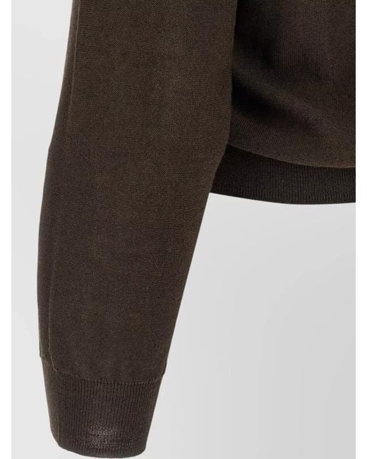 Lemaire Black V Neck Knitwear Long Sleeve Sweater for men