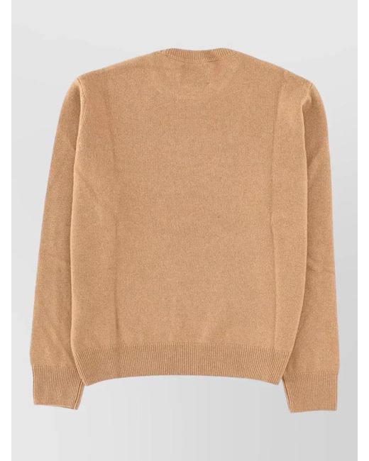 Mc2 Saint Barth Natural Knitwear Jersey New Queen Ribbed Cuffs Hem