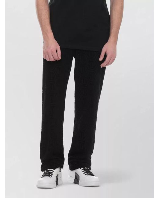 Philipp Plein Black Skull Tattoo Print Cotton T Shirt for men