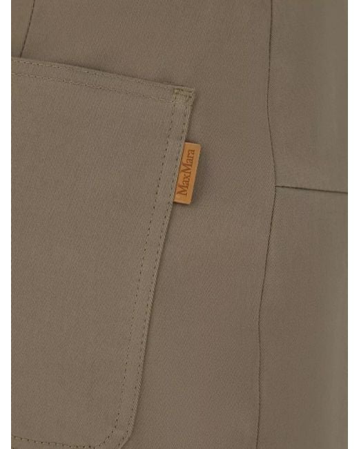 Max Mara Natural Cotton Stretch Midi Dress