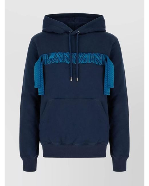 Lanvin Blue Cotton Hoodie for men
