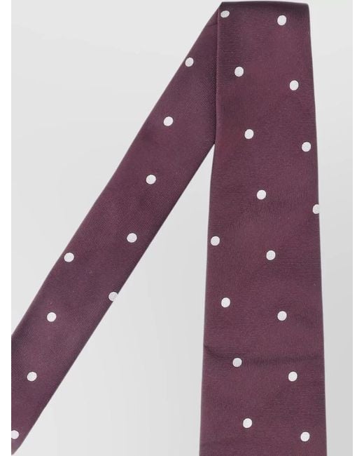 Lardini Purple Polka Dot Tie Adjustable Length Smooth Texture for men