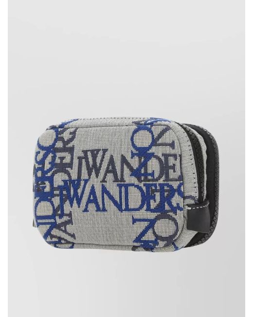 J.W. Anderson Blue Fabric Embroidered Travel Case