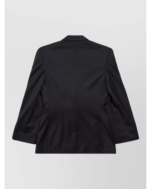 Balenciaga Blue Wool Single-Breasted Tailored Blazer