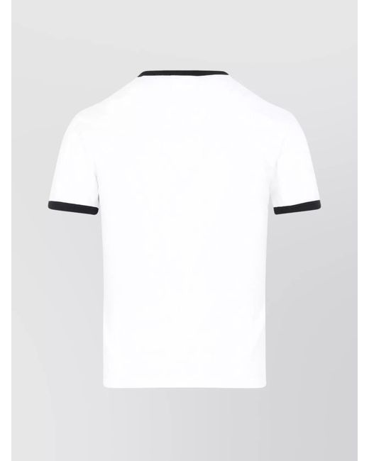 Courreges White Cotton Slim-Fit Logo-Print T-Shirt