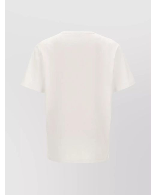 McQueen Pink Ribbed Cotton T-Shirt for men