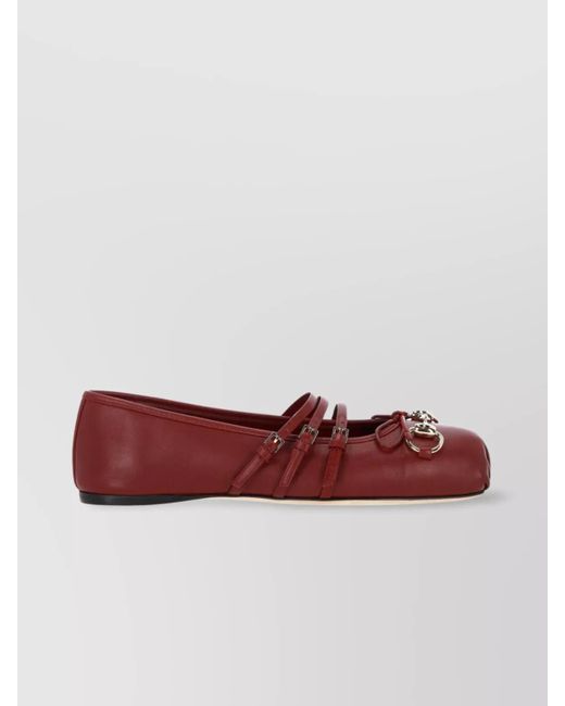 Gucci Red Ballet Flats