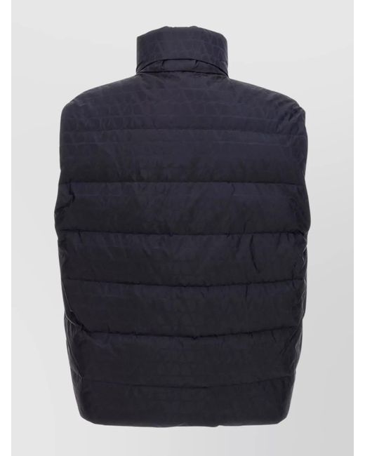 Valentino Garavani Black Down Toile Iconographe Printed Puffer Gilet for men