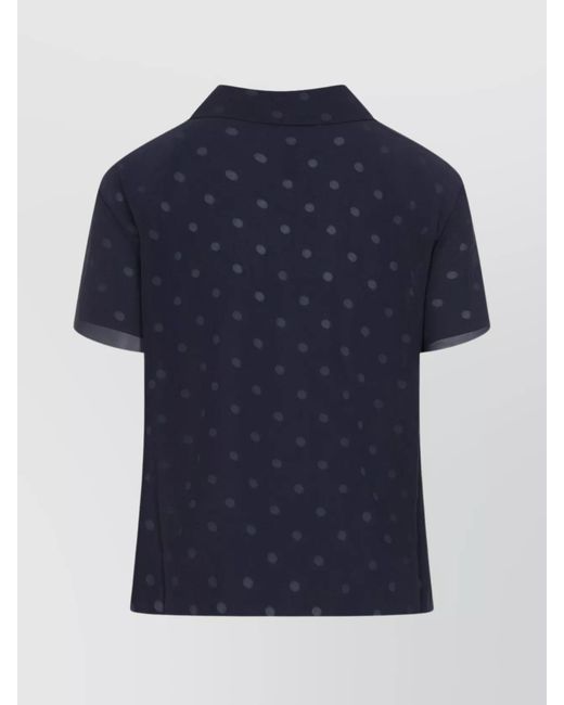 Acne Blue Polka Dot Print Blouse