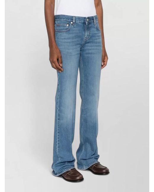 Gucci Blue Denim Flared Trousers