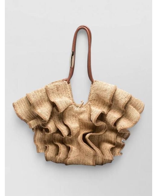Zimmermann Natural Goldentime Medium Raffia Tote Bag