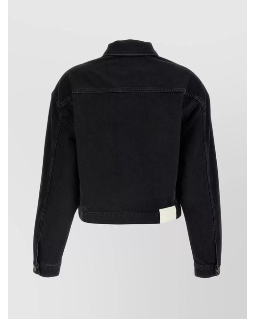 Loulou de Saison Black Denim Cropped Jacket