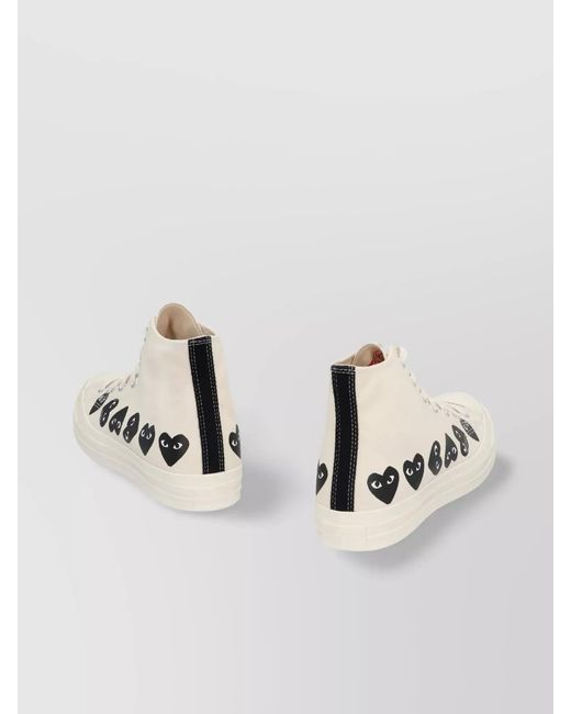 COMME DES GARÇONS PLAY Natural Canvas High-Top Sneakers for men