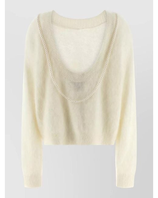 BERNADETTE Natural Cashmere Long-Sleeve Jumper