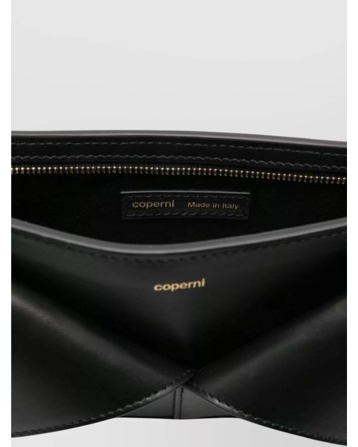 Coperni Black Belt Baguette Leather Shoulder Bag