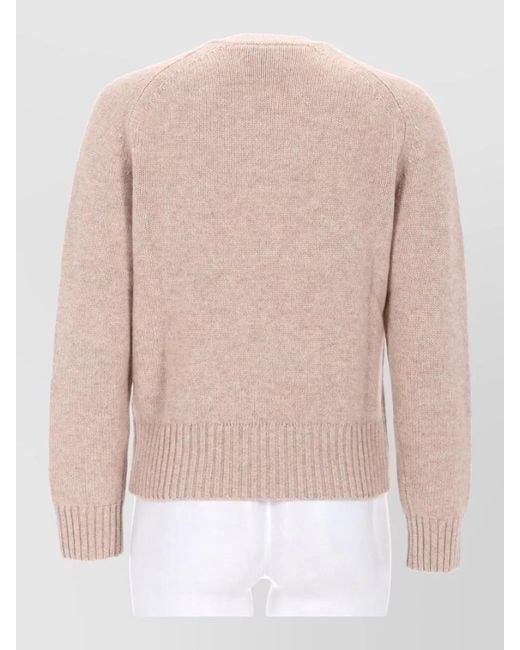 Isabel Marant Pink Top Button Detail Raglan Sleeves Ribbed Trims