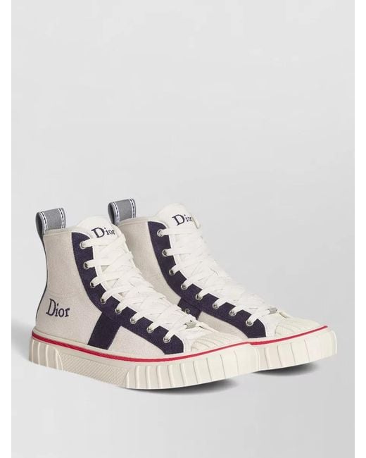 Dior Multicolor High Top Sneakers Contrasting Accents Pull Tab for men