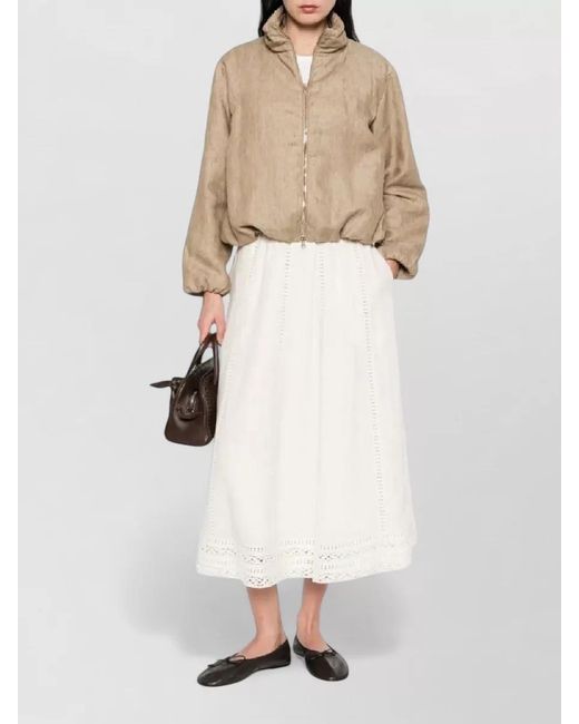 Herno Natural Linen Single Breasted Coat