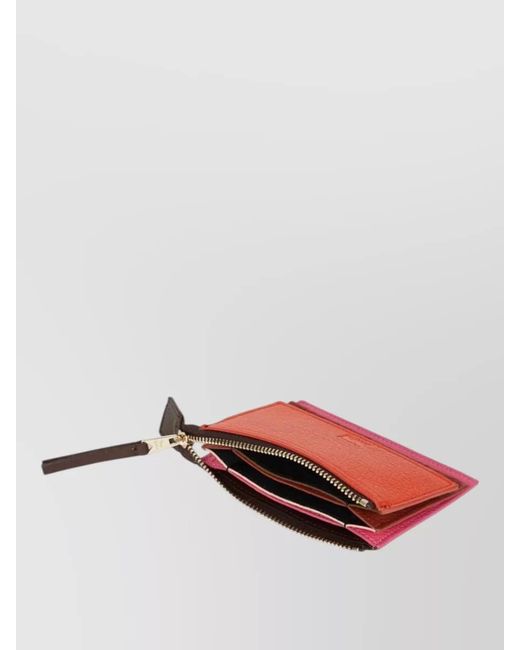 Paul Smith Orange Concertina Card Holder Color Block Design for men