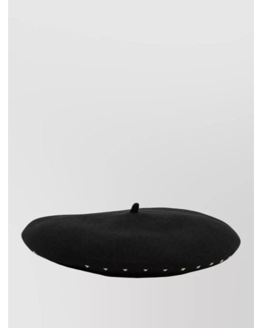Emporio Armani White Logo Basque Hat Round Crown Design