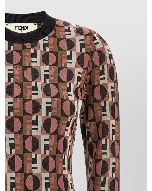 Fendi Multicolor Printed Viscose Mini Dress