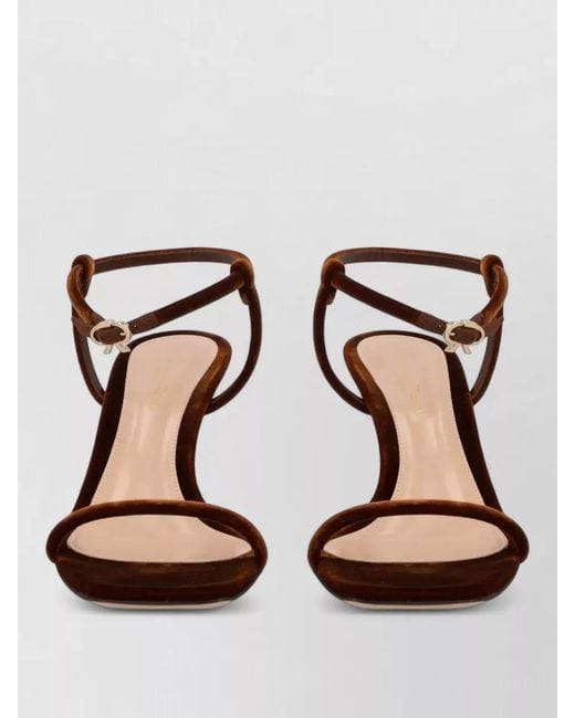 Gianvito Rossi Black Mayfair Velvet Sandals Open Toe Stiletto