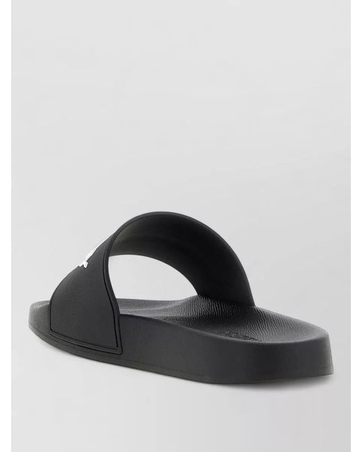 Burberry Black Logo-Print Slides for men