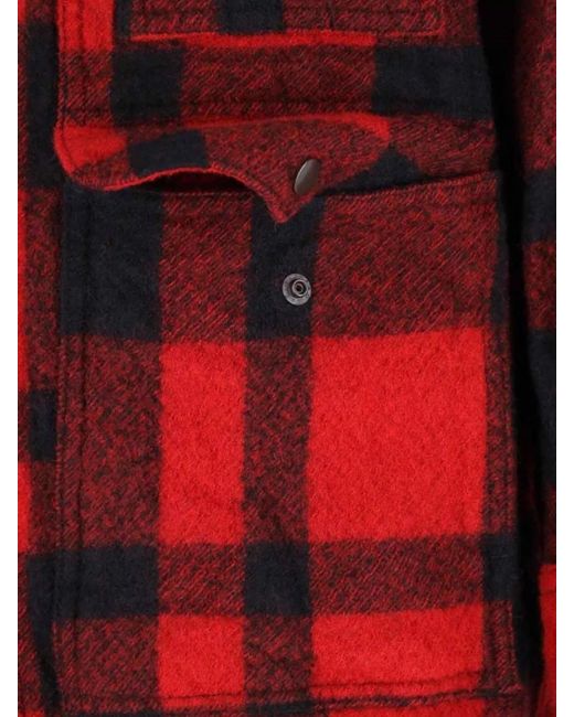 Junya Watanabe Red Wool Shirt Jacket for men