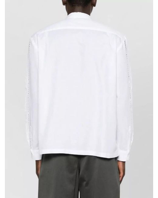 BAZISZT White Embroidered Shirt for men
