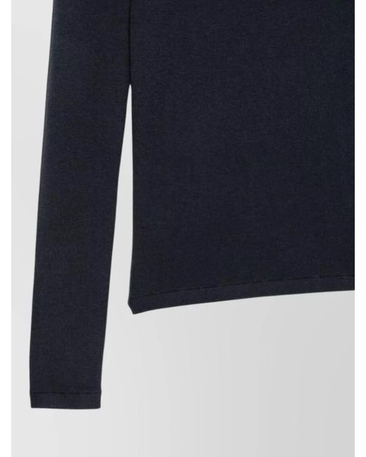 Lisa Yang Blue Cashmere Fine-Knit Long-Sleeve Jumper