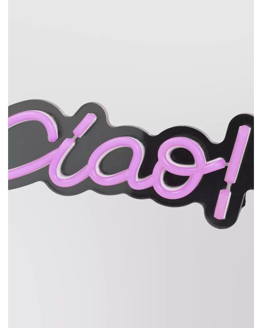 Moschino Multicolor Ciao Shoulder Bag Neon Sign Strap