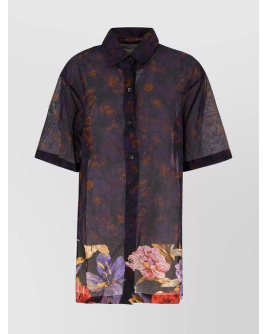 Dries Van Noten Blue Shirt