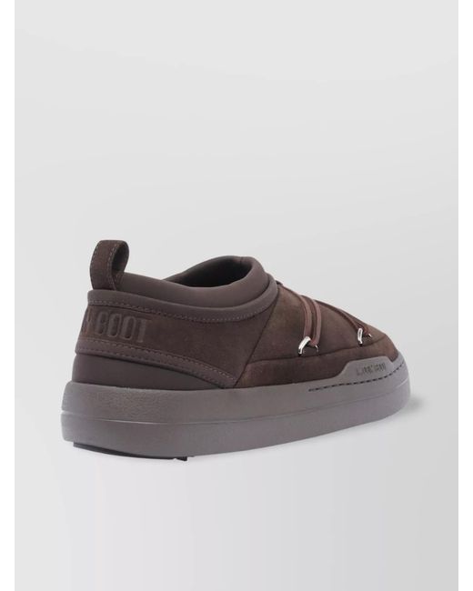 Moon Boot Brown Suede Leather Slip-On Sneakers for men