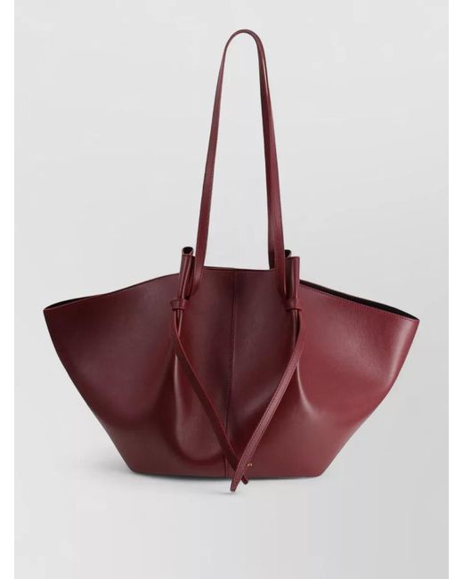 Yuzefi Purple Tote Bag Hand Design Knotted Handles Straps