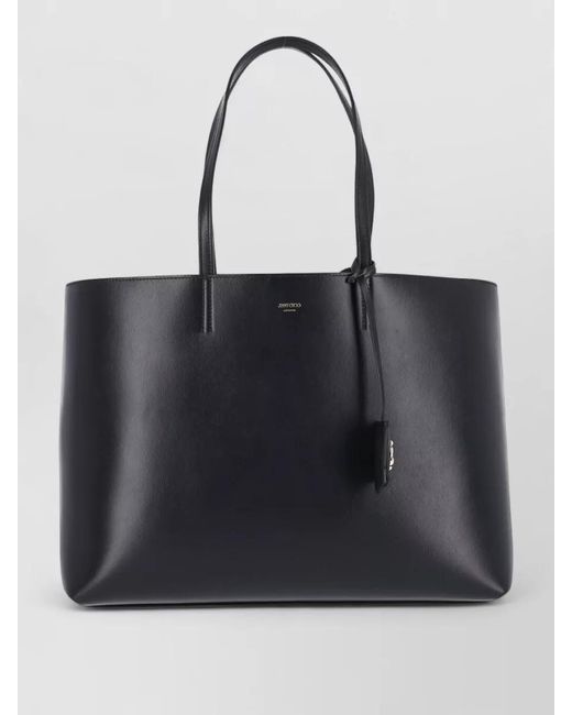 Jimmy Choo Black Shopper Tote Bag Smooth Finish Lightweight