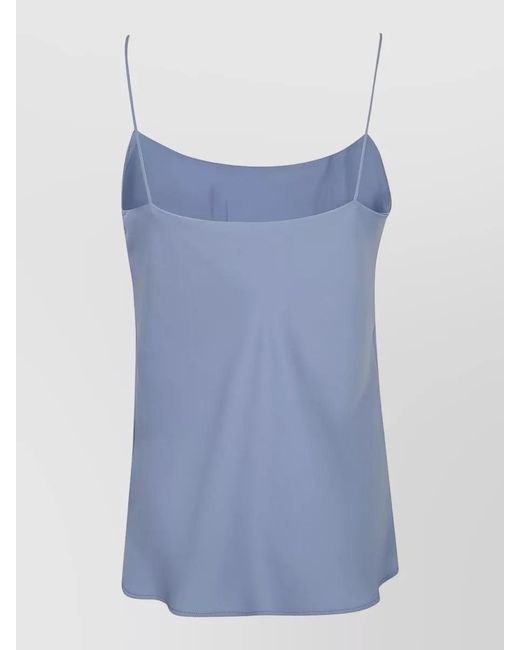 Herno Blue Lightweight Sleeveless Top Featuring Spaghetti Straps