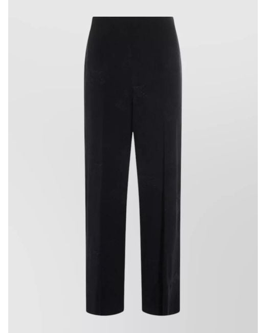 Twinset Blue High Waist Tailored Pants Silk Blend