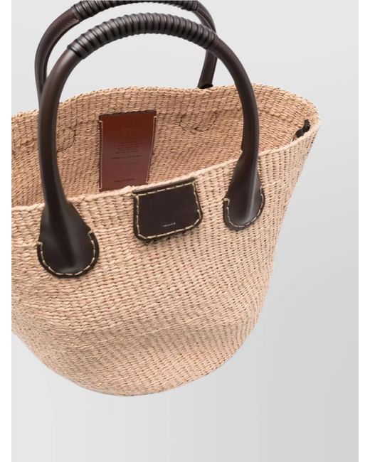 Chloé Black Palma Raffia Beach Bag