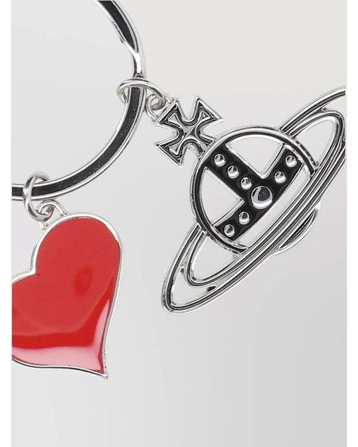 Vivienne Westwood White I Love Orb Keychain