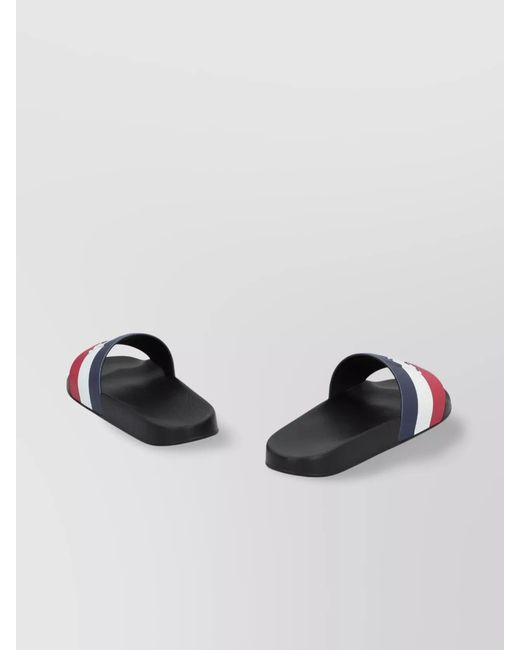 Moncler Multicolor Rubber Logo Slides for men